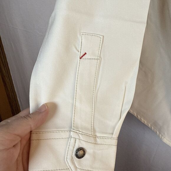 Dickies Women’s Cooling Utility Shirt Temp-iQ Long Sleeve Small Beige Snap NWT - Picture 5 of 16